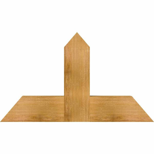 Ekena Millwork Portland Rough Sawn Timber Gable Bracket, Western Red Cedar, 36"W x 21"H x 4"D x 6"F, 14/12 Pitch GBW036X21X0406POR00RWR - main